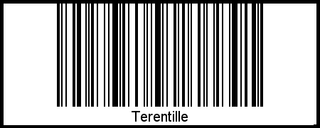 Barcode des Vornamen Terentille