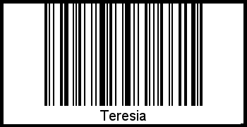 Barcode des Vornamen Teresia