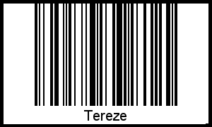 Tereze als Barcode und QR-Code