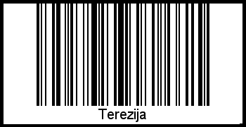 Barcode des Vornamen Terezija