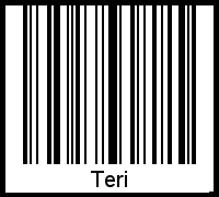 Barcode des Vornamen Teri