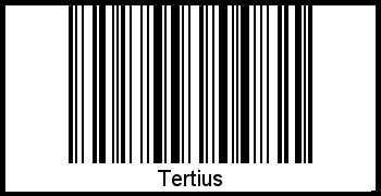 Barcode des Vornamen Tertius