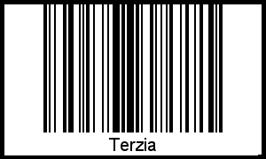 Terzia als Barcode und QR-Code