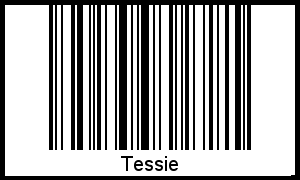 Barcode des Vornamen Tessie