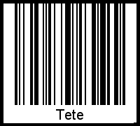 Barcode des Vornamen Tete