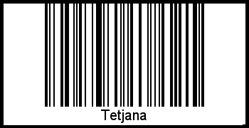 Interpretation von Tetjana als Barcode