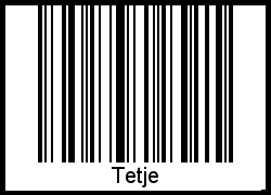 Interpretation von Tetje als Barcode