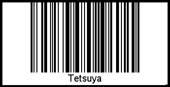 Der Voname Tetsuya als Barcode und QR-Code