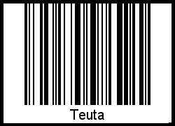 Teuta als Barcode und QR-Code