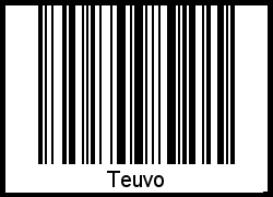 Der Voname Teuvo als Barcode und QR-Code