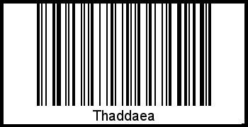 Barcode des Vornamen Thaddaea