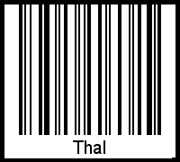 Barcode des Vornamen Thal