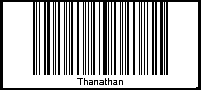 Barcode des Vornamen Thanathan