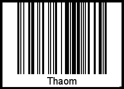 Der Voname Thaom als Barcode und QR-Code