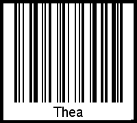 Barcode des Vornamen Thea