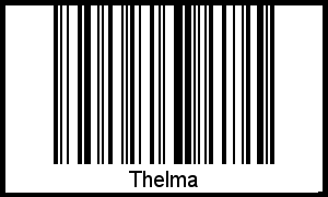 Thelma als Barcode und QR-Code