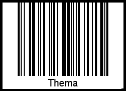 Barcode des Vornamen Thema