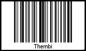Der Voname Thembi als Barcode und QR-Code