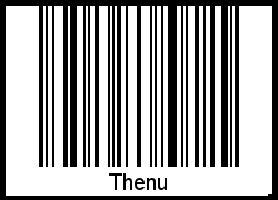 Thenu als Barcode und QR-Code