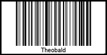 Der Voname Theobald als Barcode und QR-Code