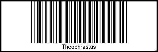 Der Voname Theophrastus als Barcode und QR-Code