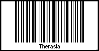 Der Voname Therasia als Barcode und QR-Code