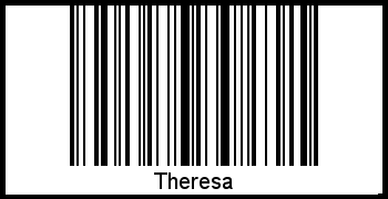 Interpretation von Theresa als Barcode