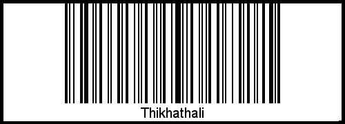 Thikhathali als Barcode und QR-Code