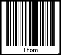 Thom als Barcode und QR-Code