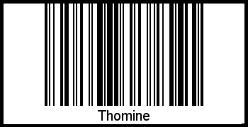 Interpretation von Thomine als Barcode