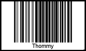 Barcode des Vornamen Thommy