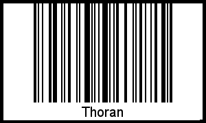 Barcode des Vornamen Thoran