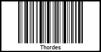 Thordes als Barcode und QR-Code