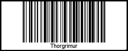 Der Voname Thorgrimur als Barcode und QR-Code