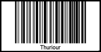 Thuriour als Barcode und QR-Code