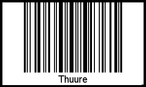 Der Voname Thuure als Barcode und QR-Code