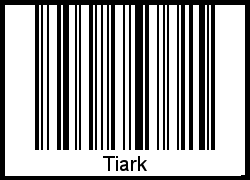Der Voname Tiark als Barcode und QR-Code