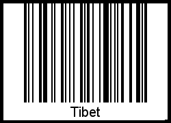 Interpretation von Tibet als Barcode