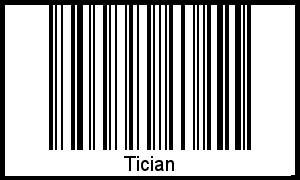 Tician als Barcode und QR-Code