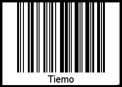 Barcode des Vornamen Tiemo
