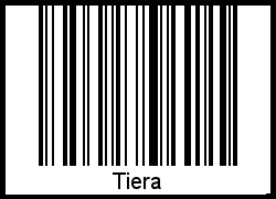 Barcode des Vornamen Tiera