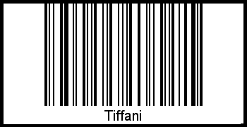 Tiffani als Barcode und QR-Code