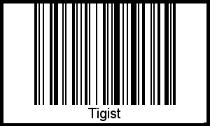 Interpretation von Tigist als Barcode