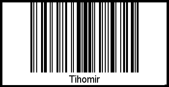 Barcode des Vornamen Tihomir