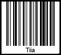 Interpretation von Tiia als Barcode