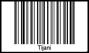 Der Voname Tijani als Barcode und QR-Code