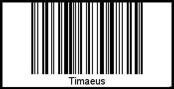 Timaeus als Barcode und QR-Code