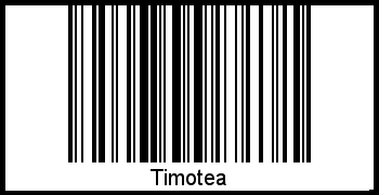 Der Voname Timotea als Barcode und QR-Code