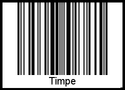Interpretation von Timpe als Barcode