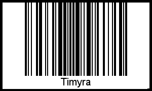 Barcode des Vornamen Timyra